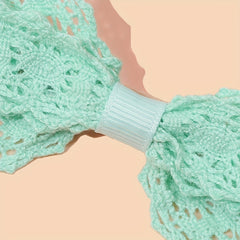 Headband For Baby Girls Soft Nylon Elastic Lace Bow Hair Bands