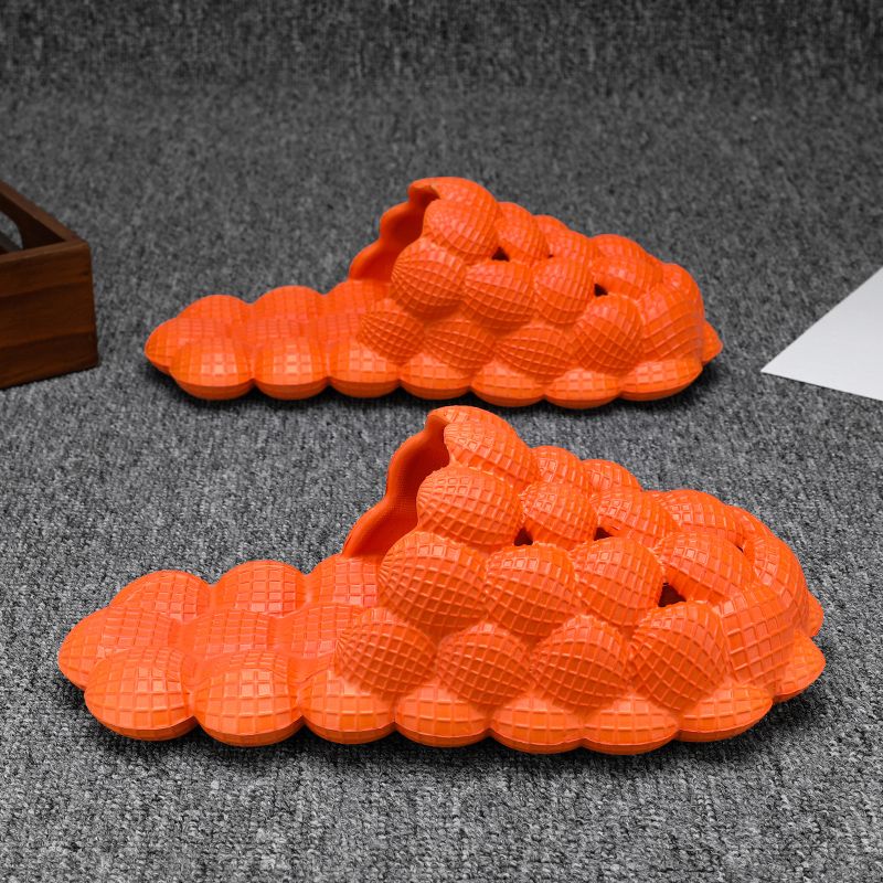 Men's Massage Bubble Slides Cushioned Spa Slippers Golf Ball Cloud Shoes