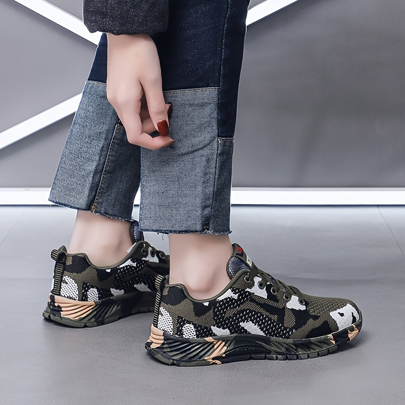 Men's Camo Lightweight Running Shoes Breathable Outdoor Sneakers