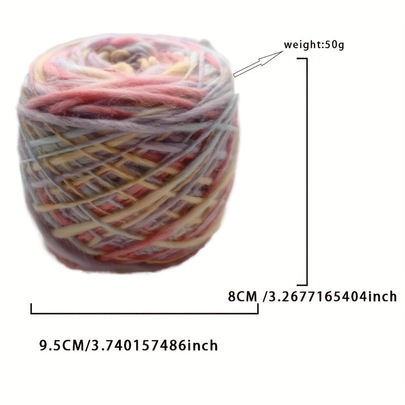 Hand-Woven 100m Dyed Wool Yarn Ball