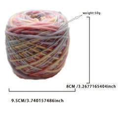 Hand-Woven 100m Dyed Wool Yarn Ball