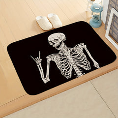 Horror Skull Pattern Welcome Doormat Anti-slip Floor Rug