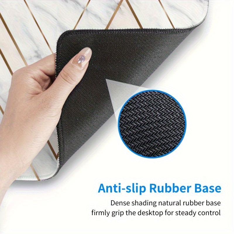 Large Gaming Mouse Pad Desk Pad Non Slip Base Stitched Edge
