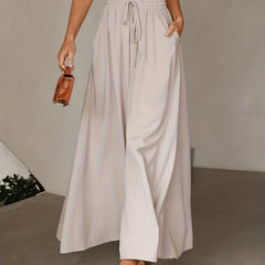 Ruched High Waist Loose Drawstring Pants