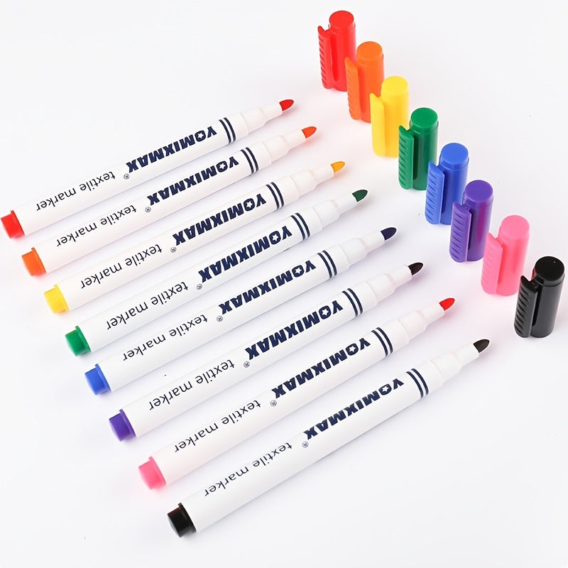 8pcs Fabric Pen T shirt Cloth Drawing Painting Washed Not Fade Textile Diy Pen