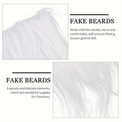 12pcs Faux Fur Costume Beard & Wooden Ball Crafts Dwarf Doll Accessories