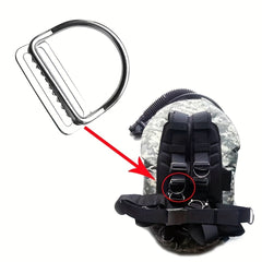 316 Stainless Steel Scuba Diving D Ring Webbing Keeper Clip for 2 Inch Straps