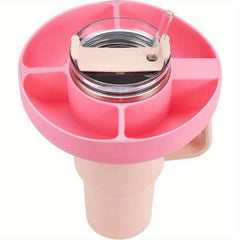Silicone Snack Bowl: 40Oz Tumbler Handle Tray Cup