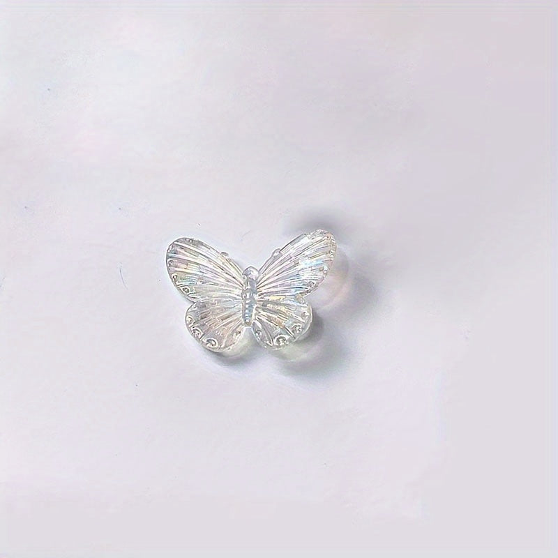 1pc Transparent Butterfly Shoe Buckle DIY Shoe Charms Decoration