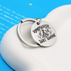 Letter Printed Keychain Backpack Purse Decoration Pendant
