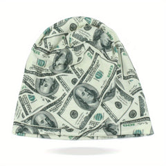 Windproof Printed Pullover Hat for Men Women Cycling Beanie