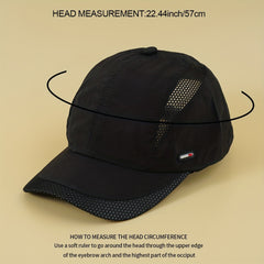 Solid Mesh Baseball Cap Thin Quick Drying Outdoor Sports Hat Adjustable