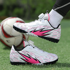 Boy's Turf Football Boots Rotating Buckle TF Soccer Cleats