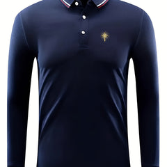Men's Cross Print Long Sleeve Shirt Outdoor Spring Fall