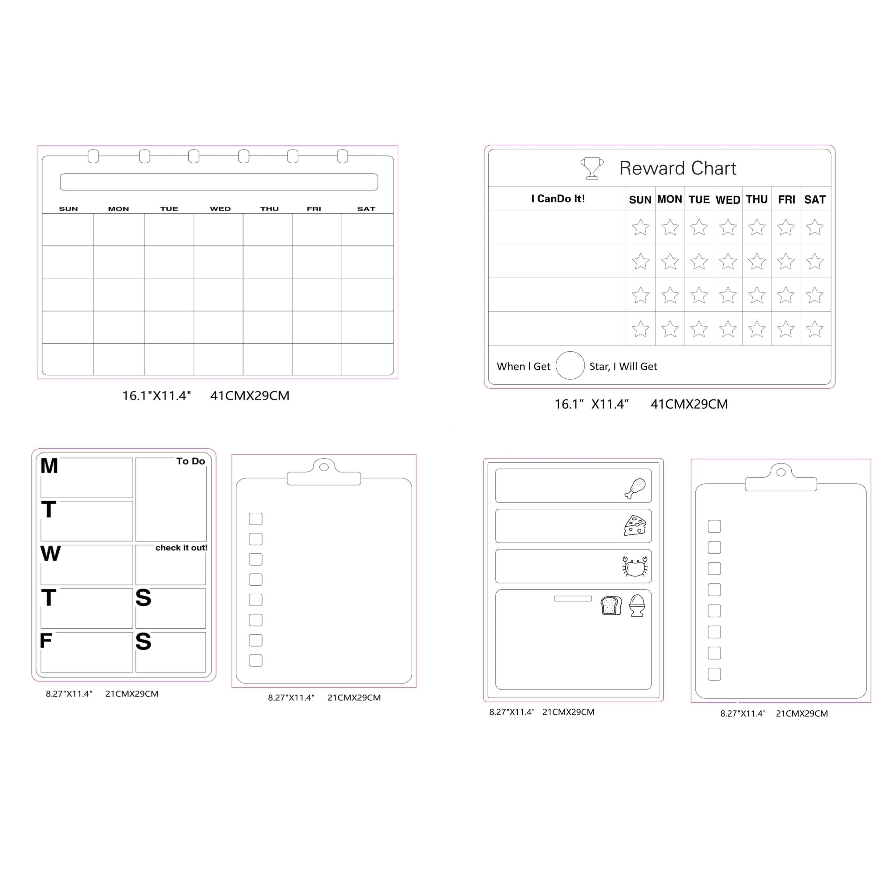 Reusable Dry Erase Memo Board Sheet - No Residue - Restickable