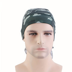 Men's Camo Print Durag Sports Bandana for Cycling