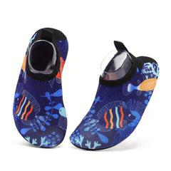 Boy's Cartoon Fish Water Shoes Quick Dry Lightweight Soft Water Socks