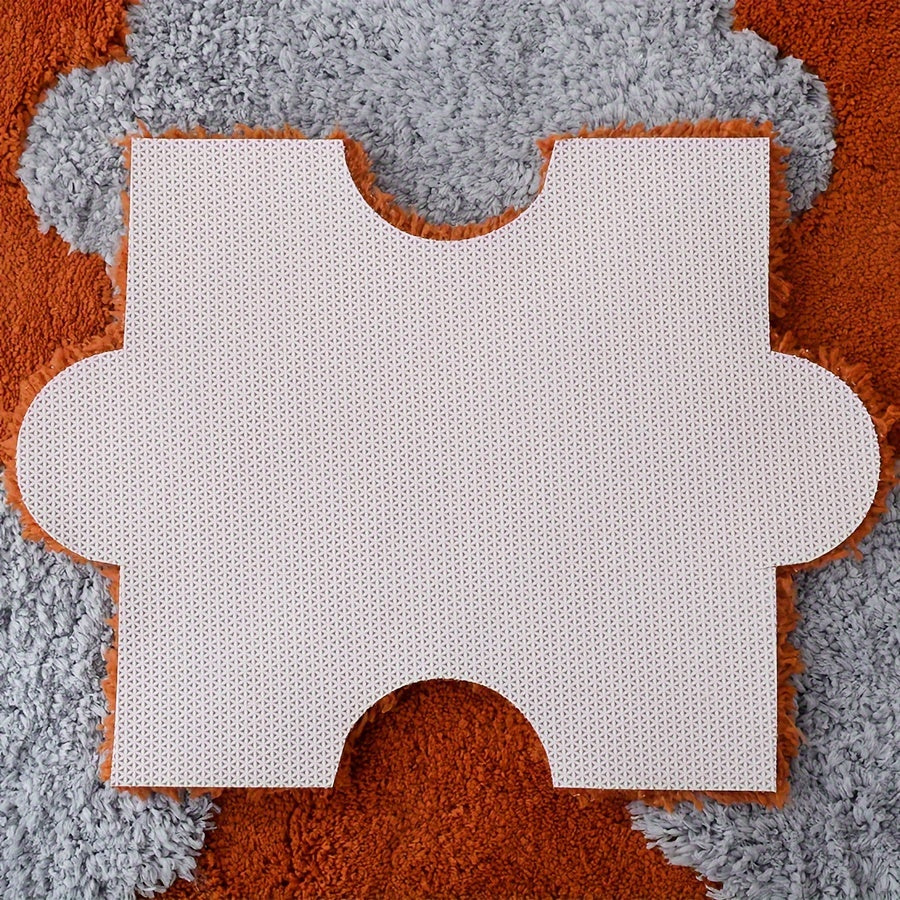 6pcs Plush Shag Puzzle Floor Mat Bay Window Seat Carpet Anti Slip Washable