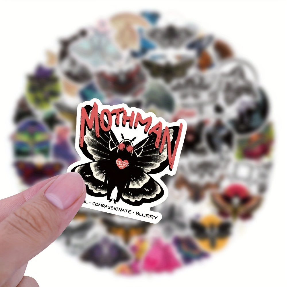 60pcs Ghost Moth Insect Stickers Waterproof Halloween Stickers