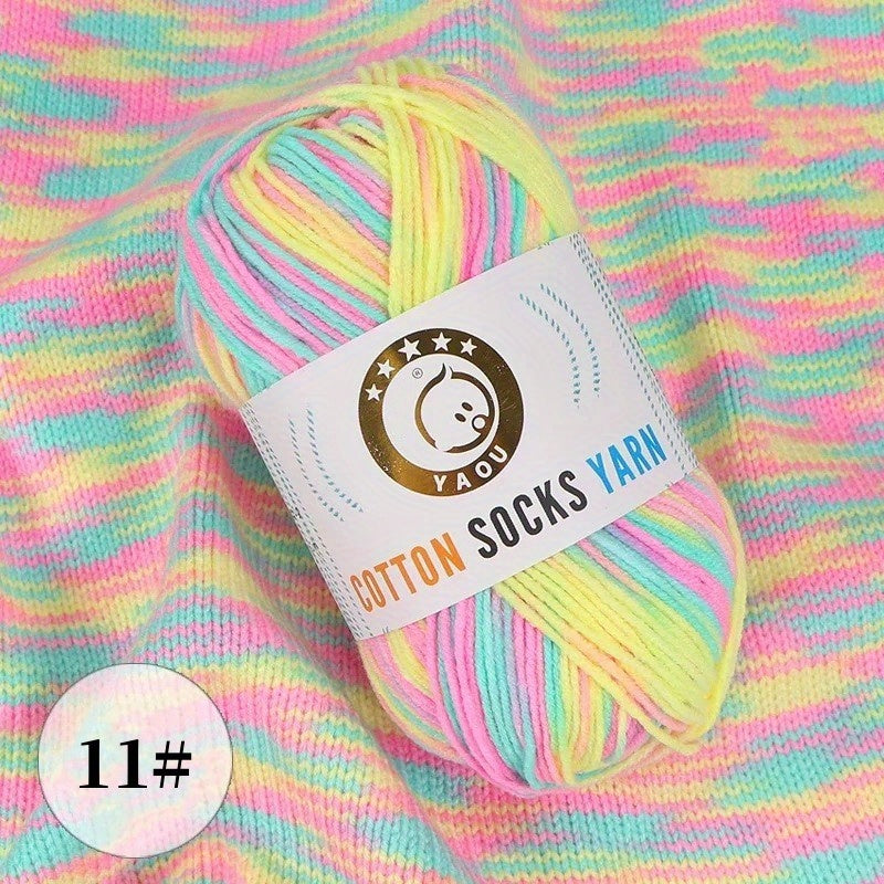 10Pcs Gradient Cotton Yarn DIY Craft for Sweater Scarf Socks and Gloves