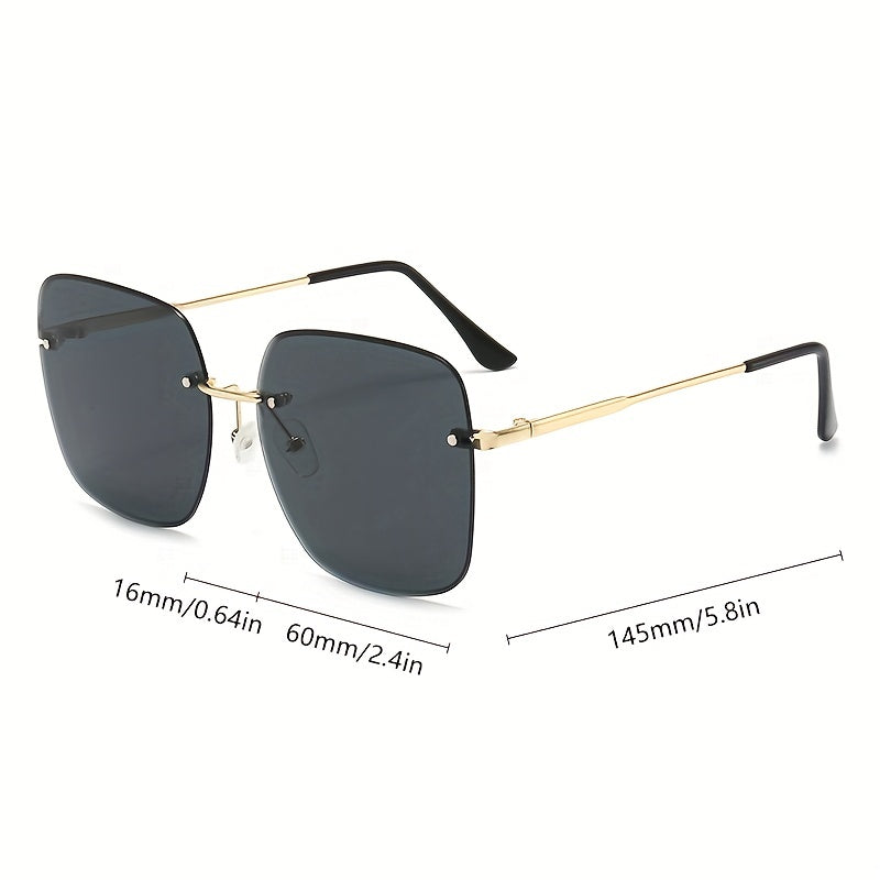 Ombre Lens Sunglasses Polarized Thin Metal Temple Eyewear