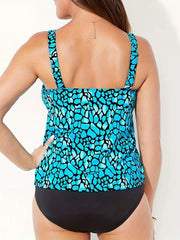 Women's Plus Size Modest Tankini Set Scoop Neck Cami Top & Panty S
