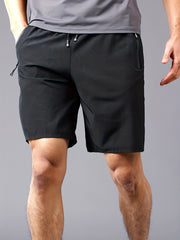 Men's Active Drawstring Shorts with Zip Pockets
