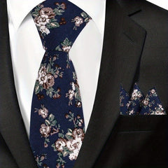 Men's Printed Fabric Tie Pocket Towel Set