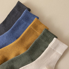 5 Pairs Women's Winter Boot Socks Thickened Warm Mid Tube Socks