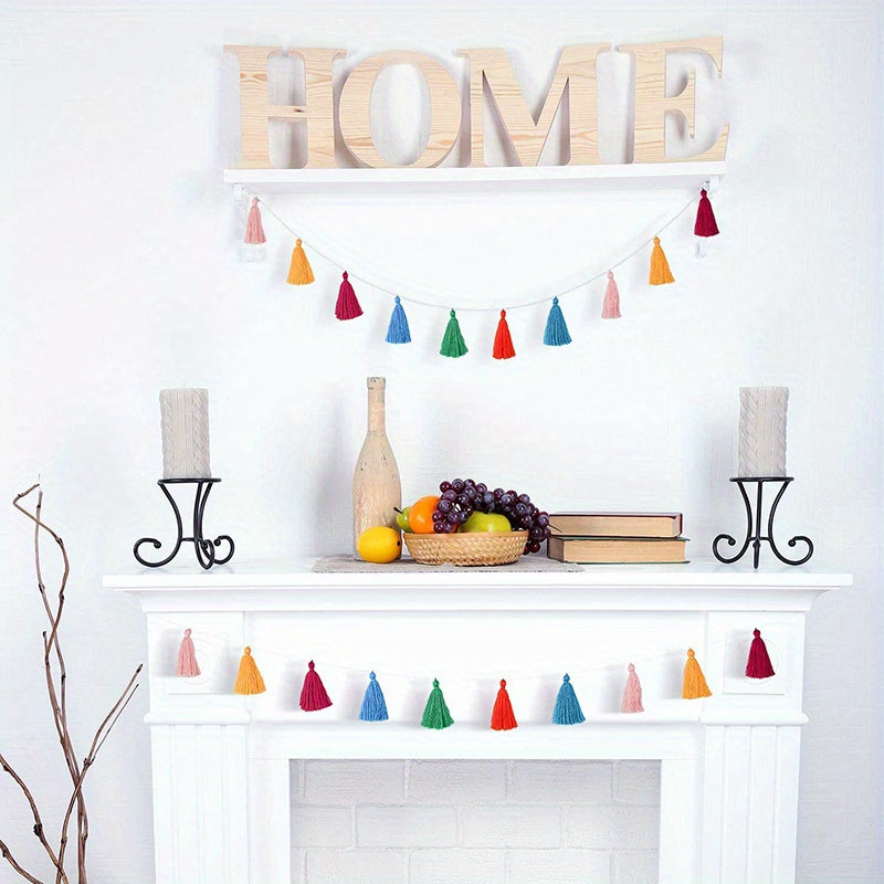 Colorful Tassel Garland Wall Hanging Home Decor 1 Pack