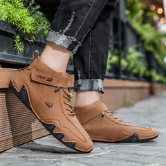 Men's Lace-up Sneakers Casual Walking Shoes Comfortable Boots