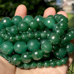 Emeralds Jades Round Loose Beads for Jewelry Making DIY Necklace Bracelet