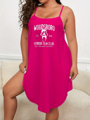 Halloween Lounge Dress Women's Plus Stretch Sleep Dress