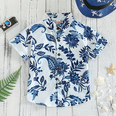 Boys Porcelain Pattern Button Up Shirt