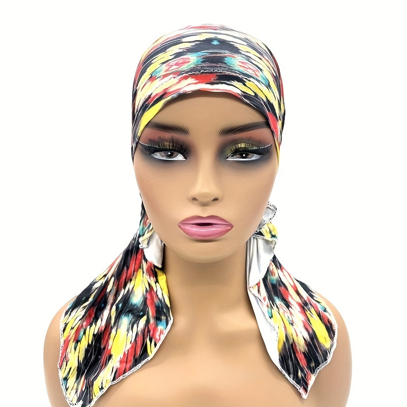 Snake Pattern Print Head Scarf Unisex Stretchy Head Wrap