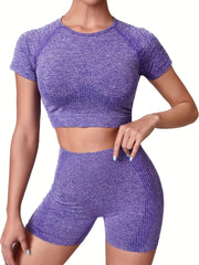 Women's 2-Piece Casual Yoga Set High Stretch Sports Suit