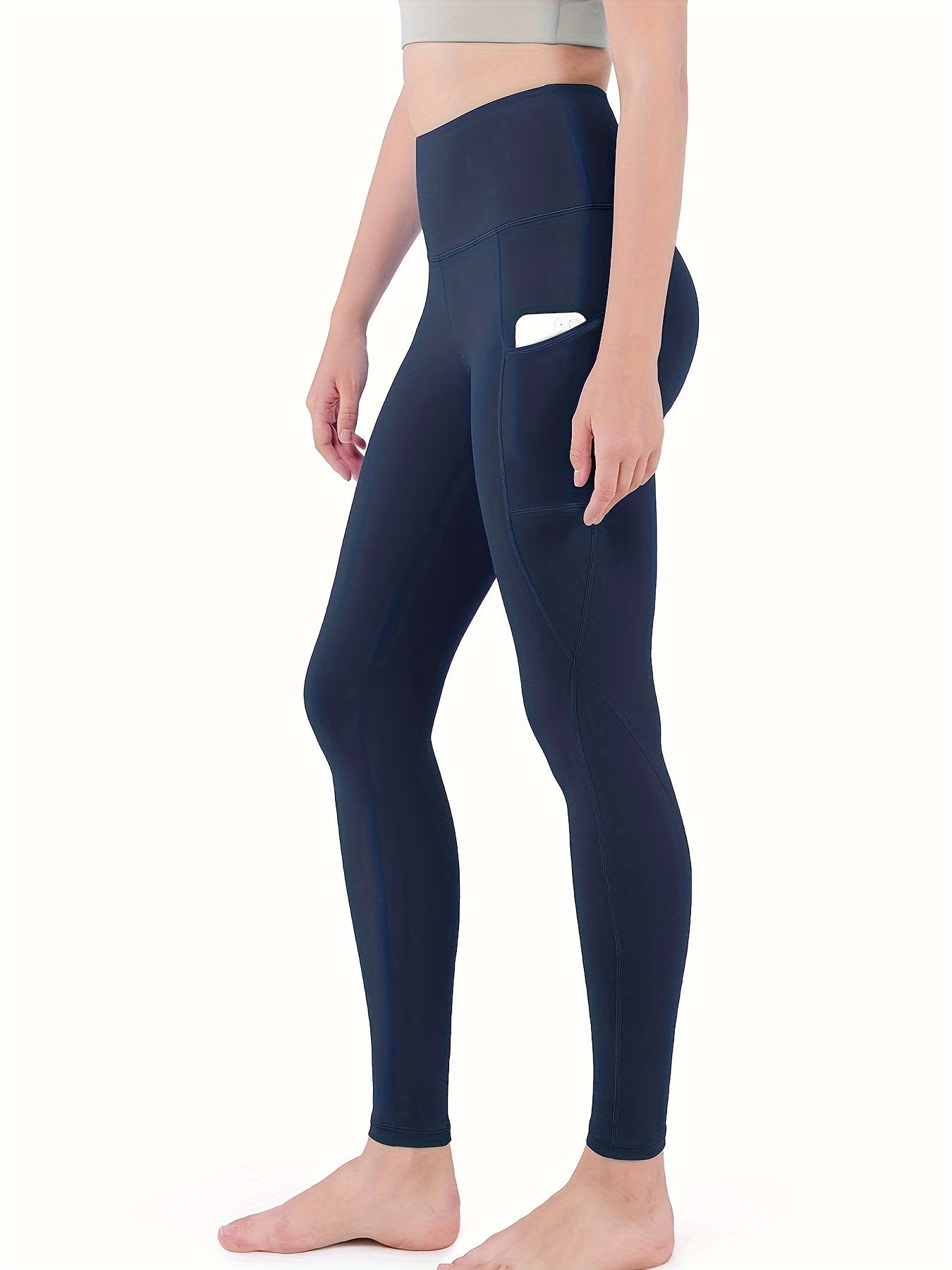 Fleece Lined Leggings With Pockets For Women