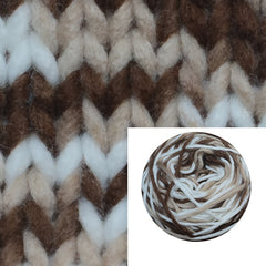 Rainbow Dyed Thick Wool Ball for Crocheting - 30% Wool 70% Acrylic