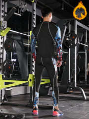 Men's Compression Set: T shirt & Leggings for Gym Workout Running