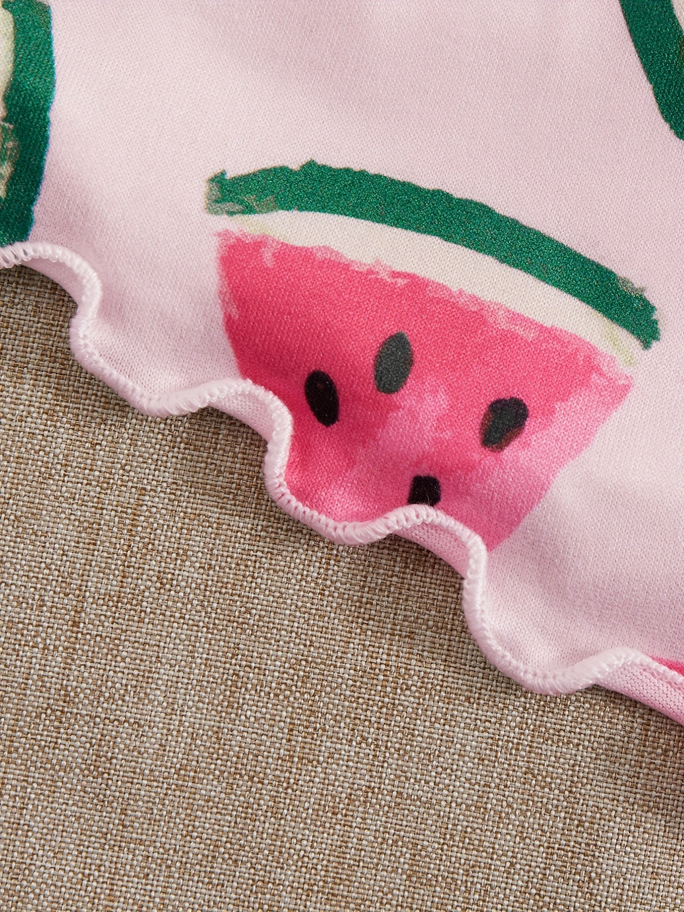 Watermelon Print Pajama Set Cami Top & Shorts Women's Sleepwear