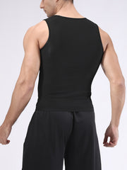 Men's Sauna Undershirt Compression Sweat Shirt for Fitness