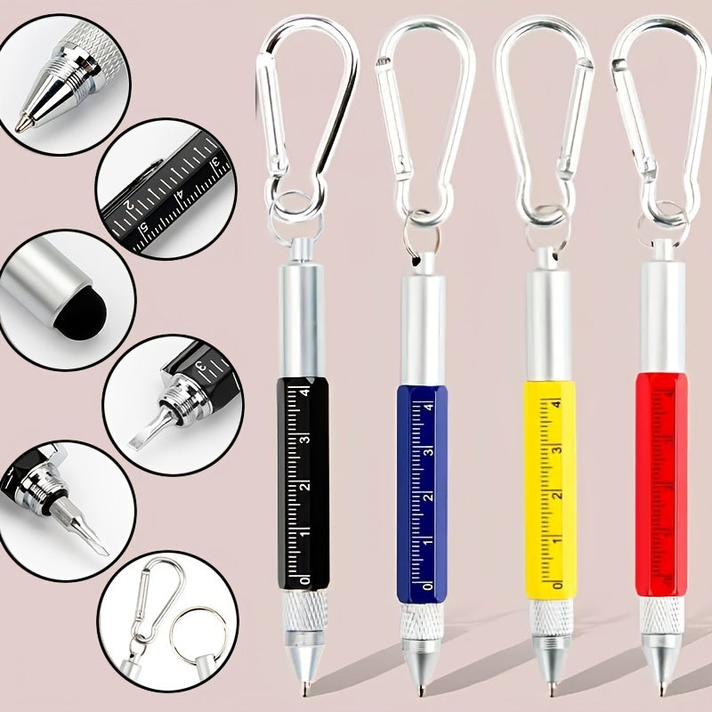 Mini 6-In-1 Tool Pen Touch Screen Ruler Level Screwdriver