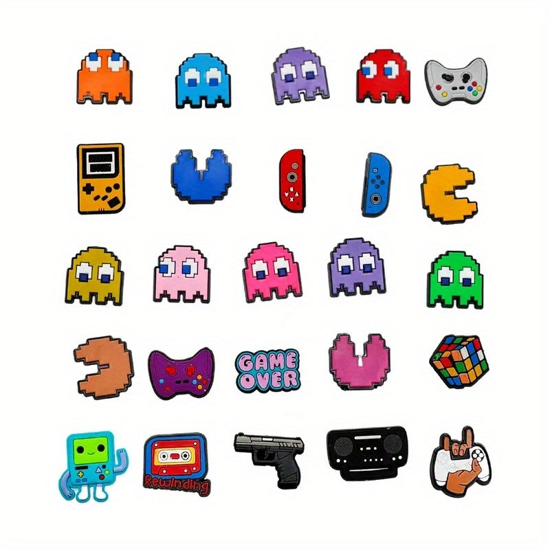 25pcs Funny Shoe Charms for Clogs - Jibtz Bubble Slides Sandals PVC Accessories