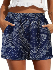 High Waist Pocket Shorts for Women
