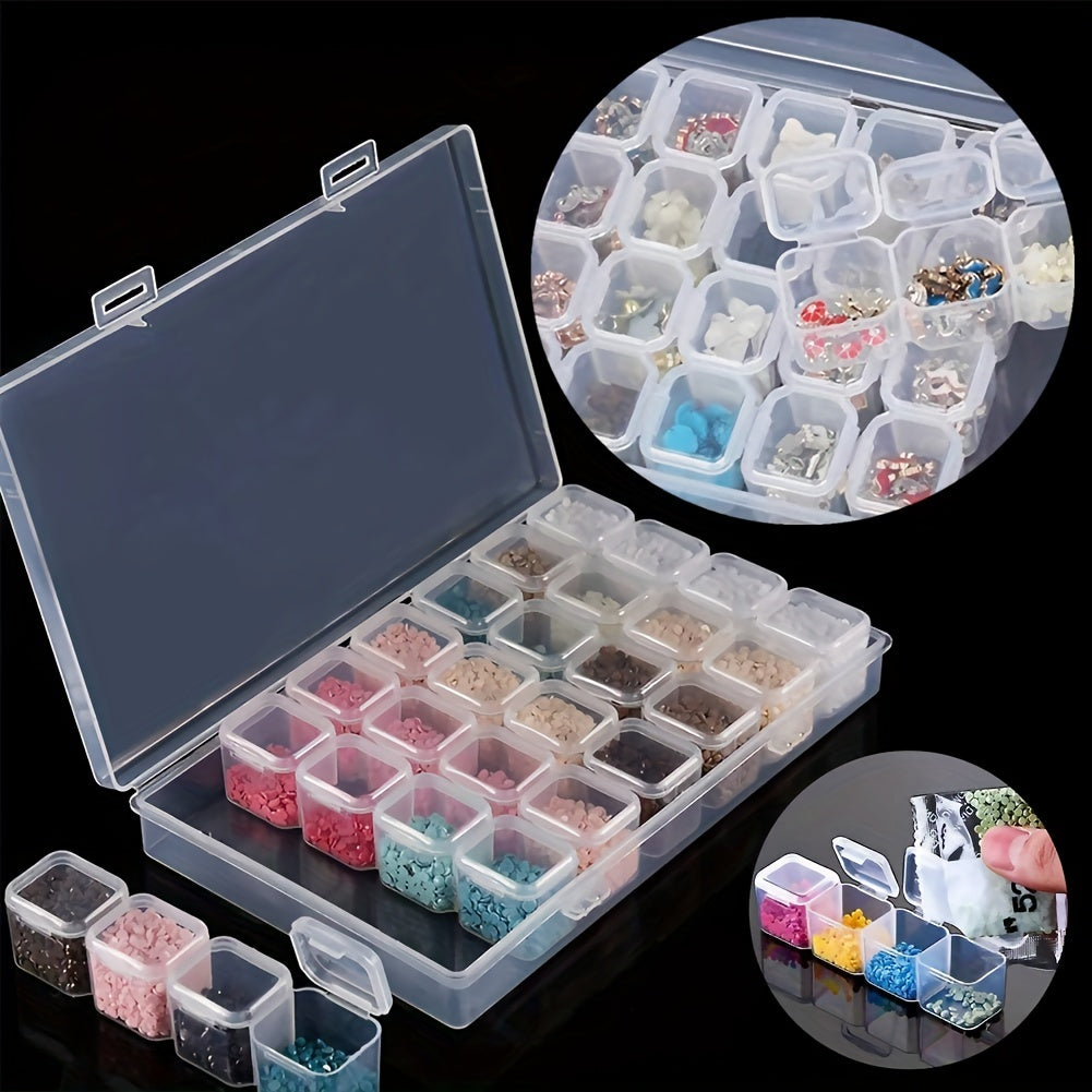 28 Grid Diamond Painting Rhinestone Storage Box Embroidery DIY Art Crafts
