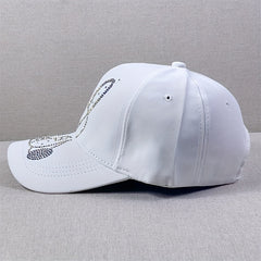 Rhinestone Rabbit Baseball Cap Sun Hat for Women