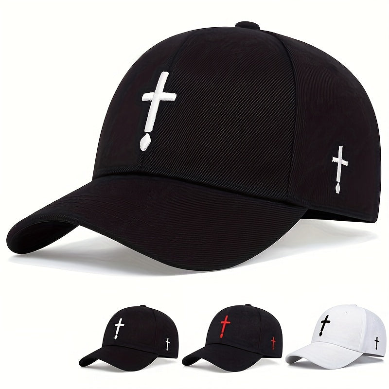 Men's Water Drop Cross Baseball Cap Adjustable Hat