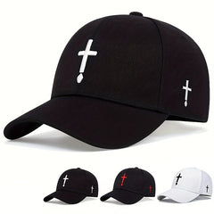 Men's Water Drop Cross Baseball Cap Adjustable Hat