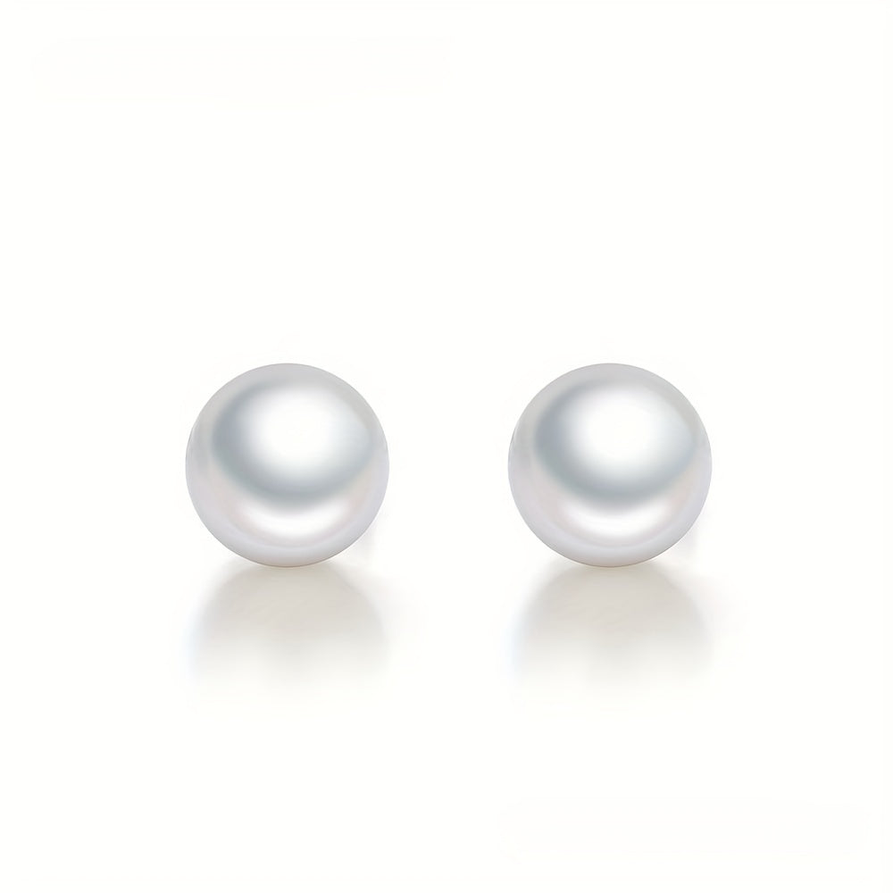 4mm 11mm Freshwater Cultured Pearls 925 Silver Ear Pin Stud Earrings