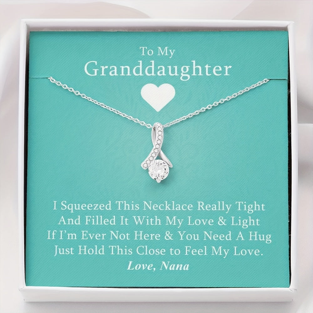 Granddaughter's Gift Necklace Stainless Steel Chain Christmas Present